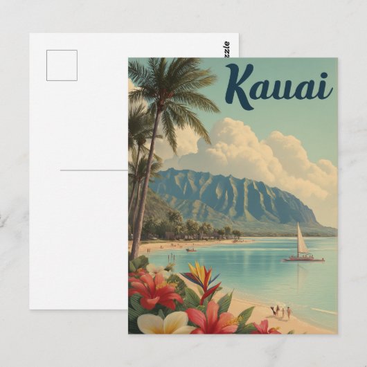 Kauai vintage briefkaart (Voorkant / Achterkant)