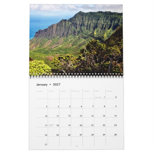 Kauai Wall Calendar Kalender (Jan 2027)
