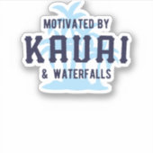 Kauai & Waterfall Travel Lover Sticker (Voorkant)