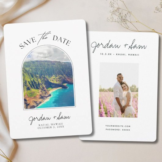Kauai Wedding Save the Date Kaart