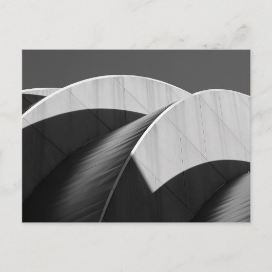 Kauffman Center Black en White Curves Briefkaart (Voorkant)