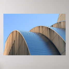 Kauffman Center Blauwe Curven, Kansas City Poster