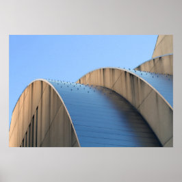 Kauffman Center Blue Curves, Kansas City Poster