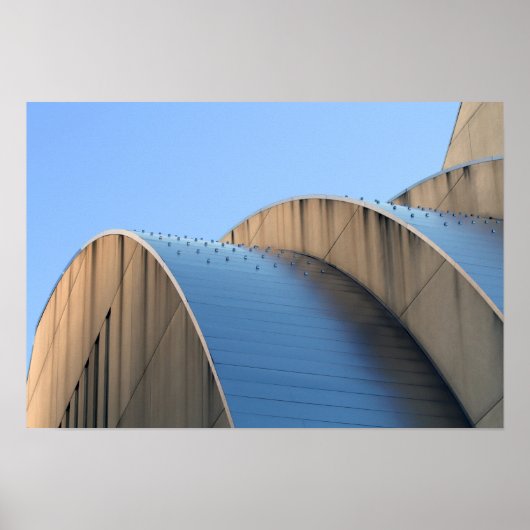 Kauffman Center Blue Curves, Kansas City Poster (Voorkant)