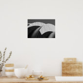 Kauffman Center Curves en Shadows Black en White Poster (Keuken)