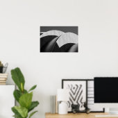 Kauffman Center Curves en Shadows Black en White Poster (Thuiskantoor)
