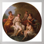 Kauffman - Diana en Hare Nymphs Bathing Poster (Voorkant)