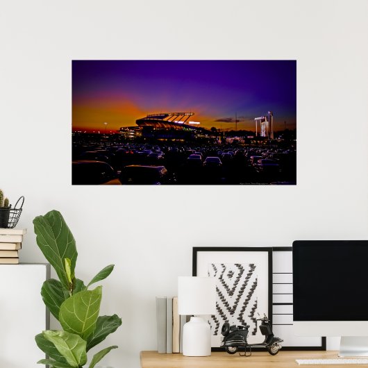 Kauffman Stadium Kansas City HUGE Canvas Art Print (Thuiskantoor)
