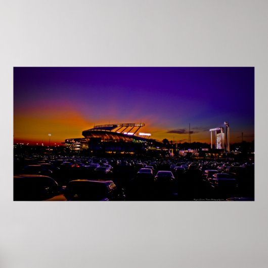 Kauffman Stadium Kansas City HUGE Canvas Art Print (Voorkant)