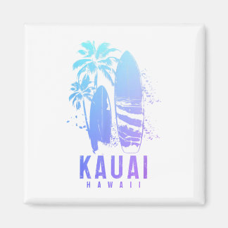 Kaui Hawaii Surf Hawaiian Vintage Surfing Surfer  Magneet