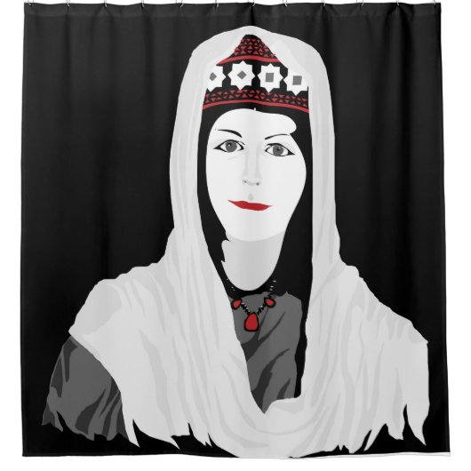 Kaukasisch Douchegordijn (Voorkant)