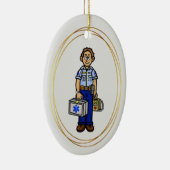 Kaukasisch mannetje EMS Paramedische Ornament (Rechts)