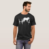 Kaukasisch Shepherd Heartbeat Dog mam Papa Pet T-shirt (Voorkant volledig)