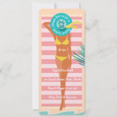 Kaukasisch strand Babe Summer Vibe Beach Party Kaart (Voorkant)