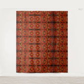 Kaukasisch tapdesign in warme kleuren wandkleed (Voorkant)