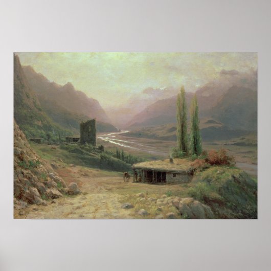 Kaukasische Canyon, 1893 Poster (Voorkant)
