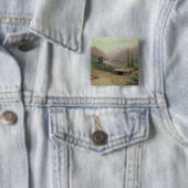 Kaukasische Canyon, 1893 Vierkante Button 5,1 Cm (In situ)