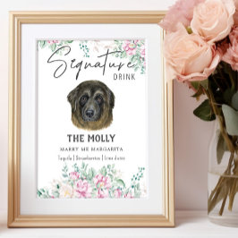 Kaukasische herder hond handtekening Drink teken Poster