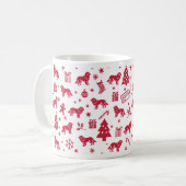 Kaukasische Herder Hond Kerstontwerp Koffiemok (Voorkant links)