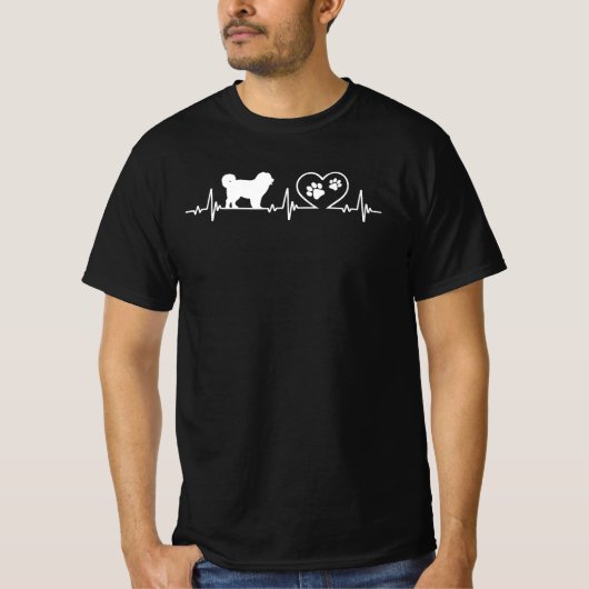 Kaukasische herder lover hartslag t-shirt (Voorkant)