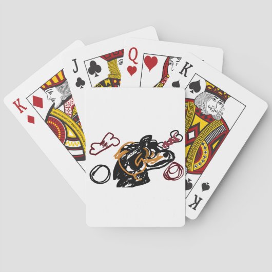 Kaukasische Herdershond kunst Pokerkaarten (Achterkant)