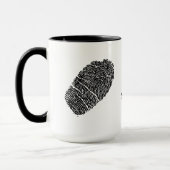 Kaukasische of witte Mok en vingerafdruk (Links)