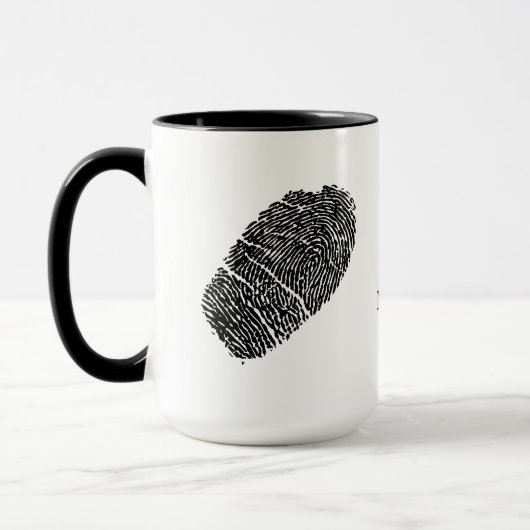 Kaukasische of witte Mok en vingerafdruk (Links)