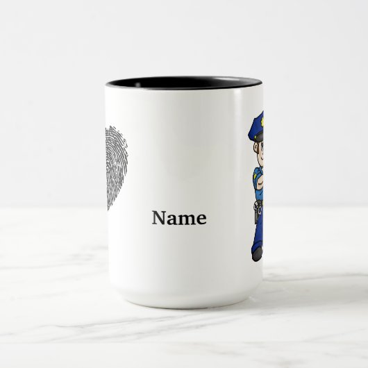 Kaukasische of witte Mok en vingerafdruk (Midden)