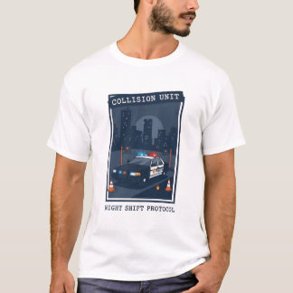 Kaukasische veldbediener van de botsingseenheid t-shirt