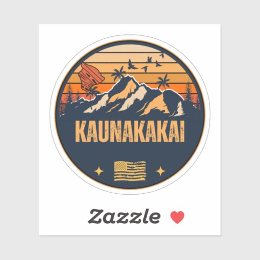 Kaunakai, Hawaï Sticker (Vel)