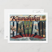Kaunakakai, Hawaii - Grote letterscènes Briefkaart (Voorkant / Achterkant)