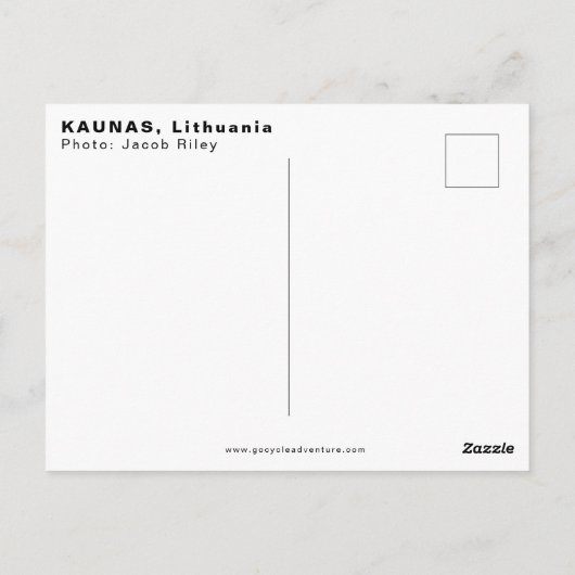 Kaunas Briefkaart (Achterkant)