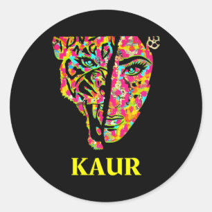 Kaur Sherni Lion Sardarni Sikh Punjabi Empowert Ronde Sticker