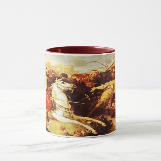 Kaur - Sikh Historische Kunst #5 - maroon Mok (Midden)