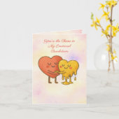 Kausjige liefde & lachen – Grappige wenskaart Kaart (Gele Bloem)