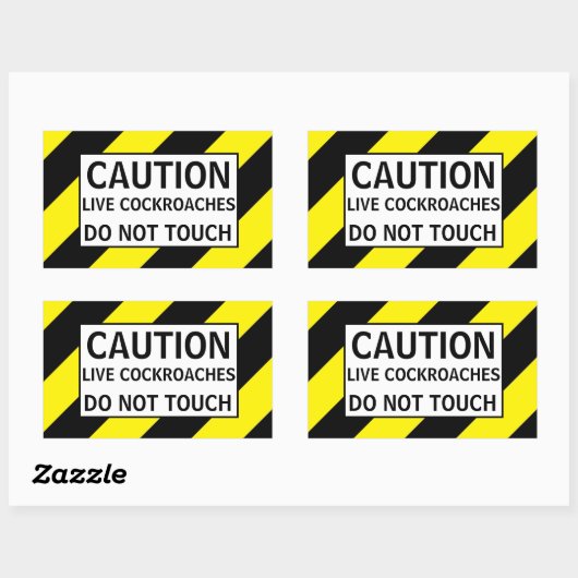 KAUTIE-LEVENDE COCKROACHES RECTANGULAR STICKER (Vel)