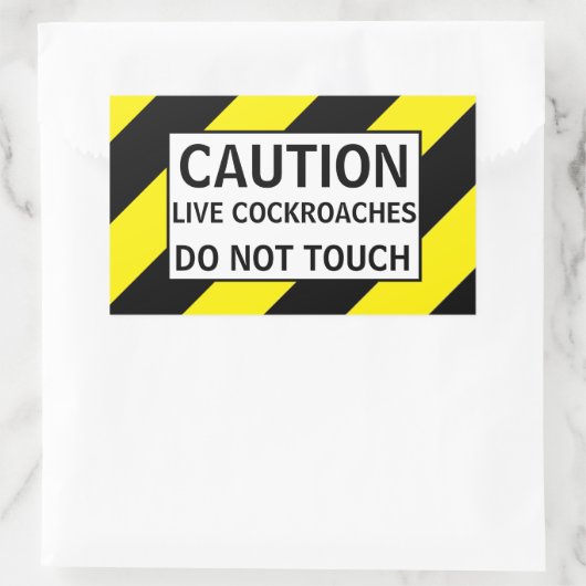 KAUTIE-LEVENDE COCKROACHES RECTANGULAR STICKER (Tas)
