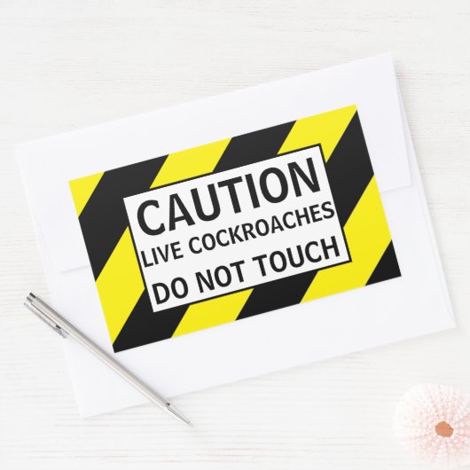 KAUTIE-LEVENDE COCKROACHES RECTANGULAR STICKER (Envelop)