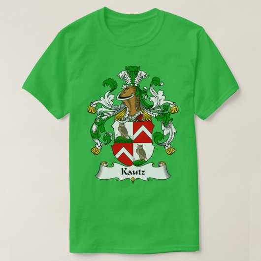 Kautz Coat of Arms Family Crest T-shirt (Design voorkant)