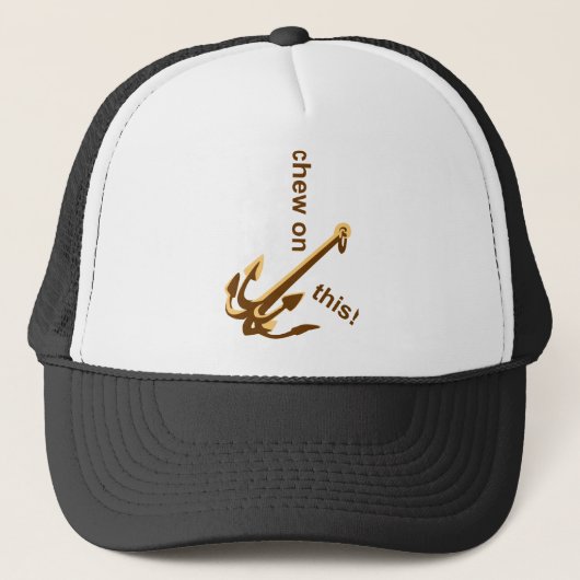 Kauw hierop trucker pet (Voorkant)