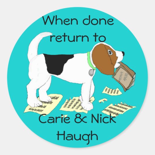 Kauwbalkplaat Ronde Sticker (Voorkant)