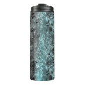 Kauwblauwe en zwarte textuur thermosbeker (Voorkant)