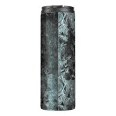 Kauwblauwe en zwarte textuur thermosbeker (Achterkant)