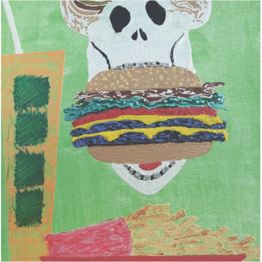 Kauwburger in het paradijs sticker (Voorkant)