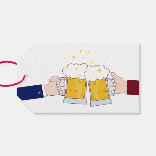 kauwen, bier, biertje, dank je label cadeaulabel (Achterkant Horizontaal)