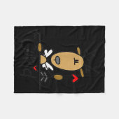 Kauwende Rendier Kerstvakantie  Fleece Deken (Voorkant (Horizontaal))