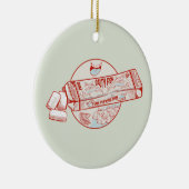 Kauwgom grappige tonijn vis smaak keramisch ornament (Rechts)