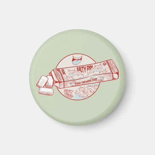 Kauwgom grappige tonijn vis smaak magneet (Voorkant)