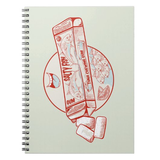 Kauwgom grappige tonijn vis smaak notitieboek (Voorkant)