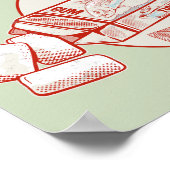 Kauwgom grappige tonijn vis smaak poster (Hoek)